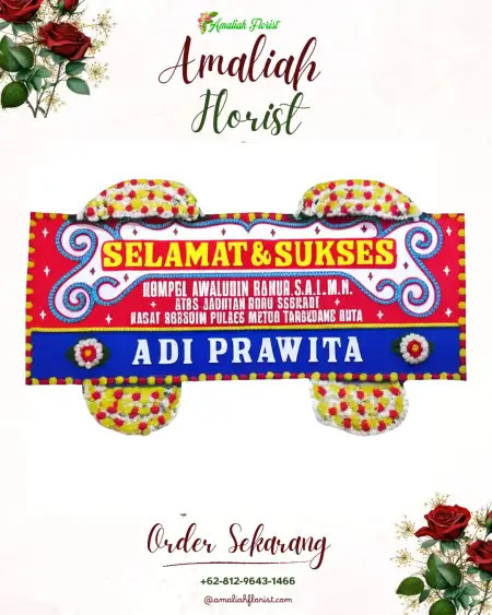 Papan Bunga Ucapan Selamat Telaga Biru